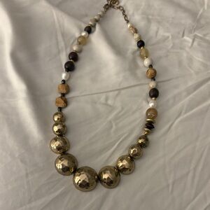Gold statement necklace